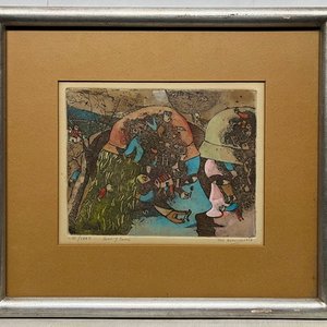 Grabado "Javer y Javera" de José Gurvich, 1974, Edición CVI/CXXV - imagen 2