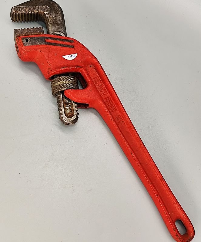 Llave de Caño "Heavy Duty" 14 Pulgadas Roja
