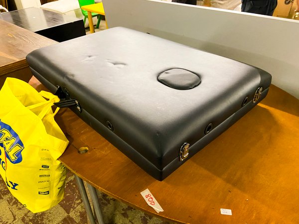 Mesa de Masajes Portátil Negra Plegable