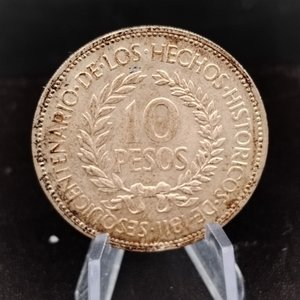 Moneda de Plata Uruguaya $10 "El Gaucho" 1961 - 12.5g - imagen 3