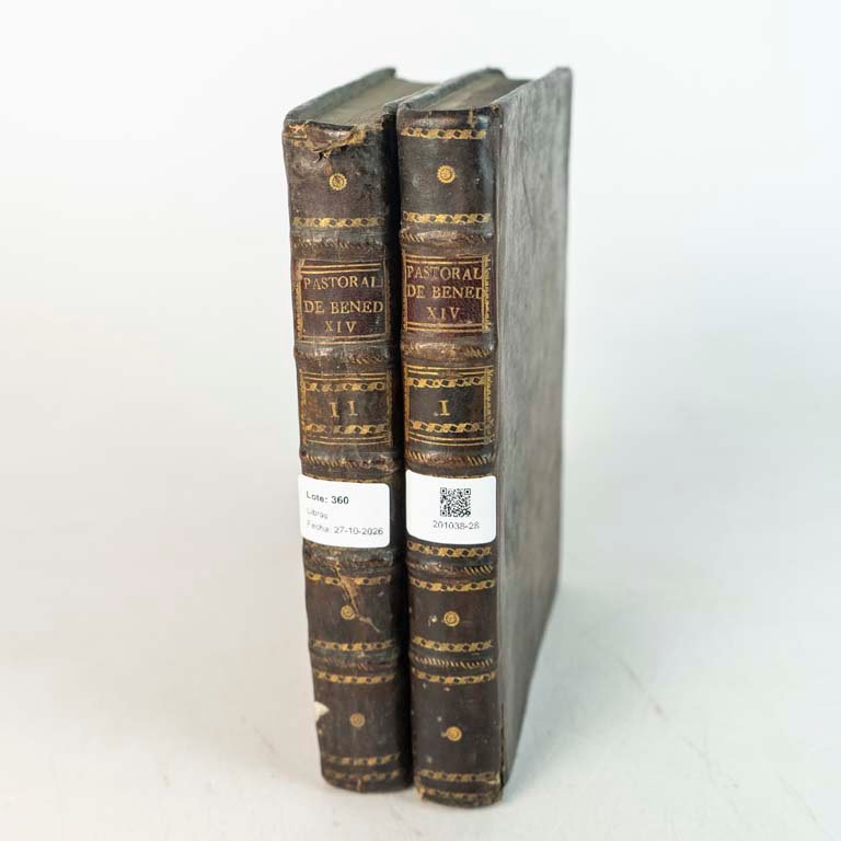 2 Tomos "Pastoral de Benedicto XIV" - Impreso en Madrid 1789
