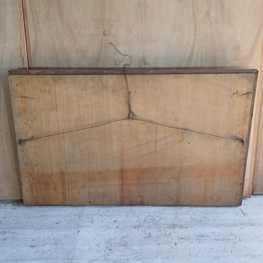 Panel de yeso en sobre relieve patinado y enmarcado - imagen 5