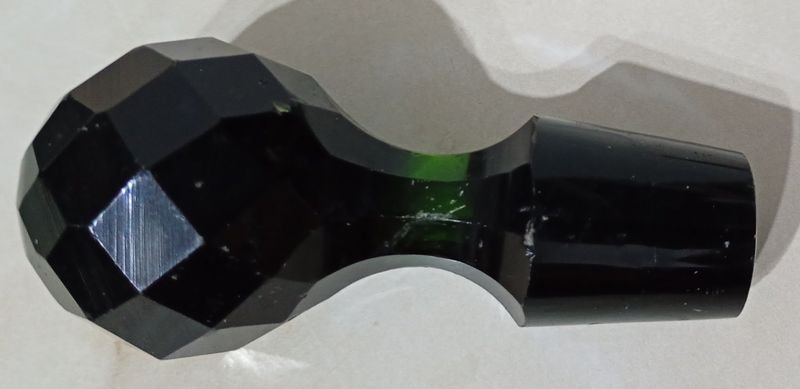 Tapón de vidrio verde esmeralda para botella de vino - imagen 2