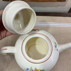 Tetera Inglesa Antigua T.G. Green Granville Ware con Flores Policromas - imagen 3