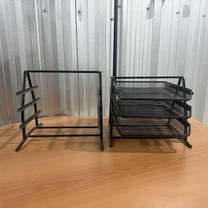 Organizador de Bandejas Metálicas Negras para Escritorio - imagen 4