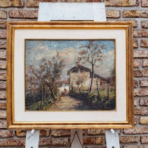 Óleo "Casona de Campo" por Domingo Giaudrone (40x50 cm) - imagen 2