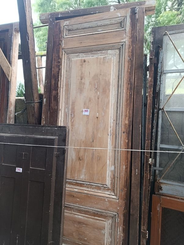 Puerta Antigua de Madera con Marco para Restaurar