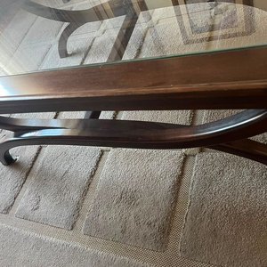 Mesa de Centro Rectangular de Madera y Vidrio - imagen 3
