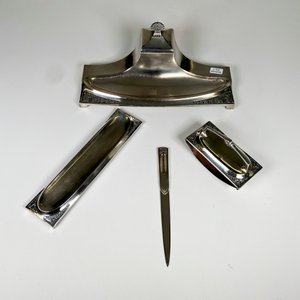 Juego de escritorio metal Wmf art deco, tintero, secante ,despojador y abrecartas - imagen 2