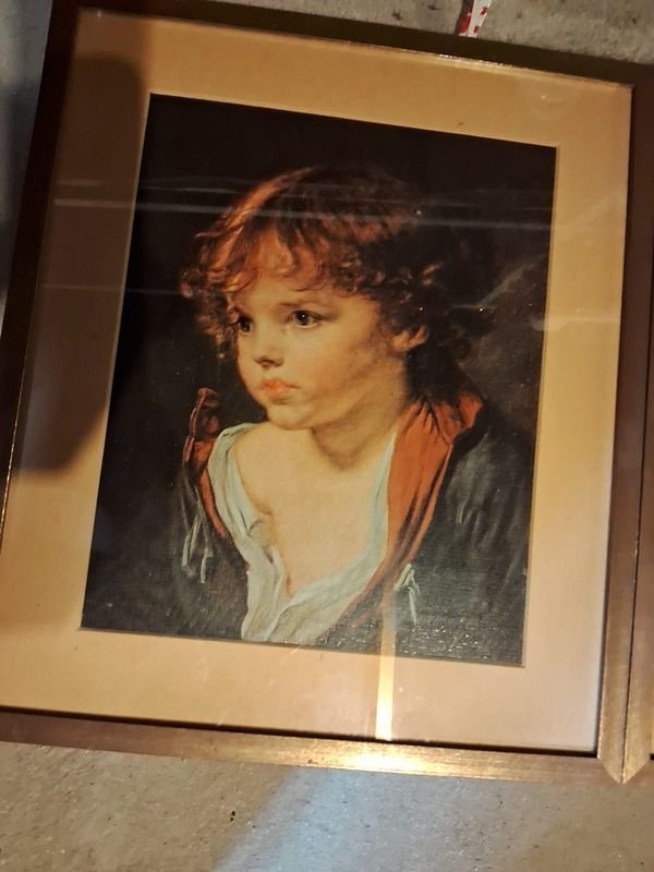 Reproducciones enmarcadas de pinturas del artista Francés Jean/Baptiste Greuze del Siglo XVIII - imagen 5