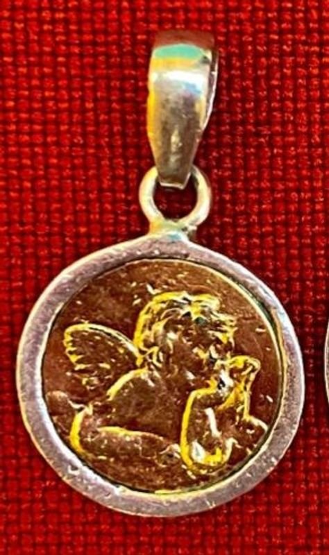 Medalla de Plata y Oro con Angel Rafael - imagen 1