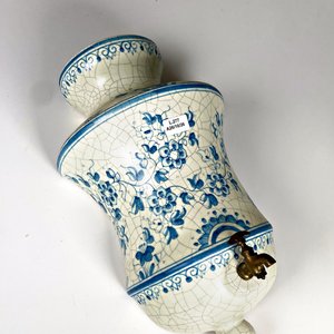Aguamanil de Cerámica con Decoración Floral y Canilla Metálica, 47 cm - imagen 4