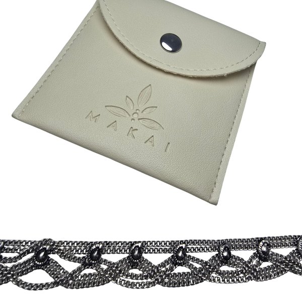 Pulsera Cadenas Trenzadas MAKAI Acero Quirúrgico Plateado