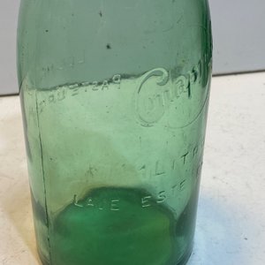 Lote de 5 Recipientes y Botellas de Vidrio Vintage: Conaprole, Damajuana y Frascos - imagen 4