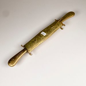 Juego de Cuchillo y Tenedor con Estuche de Bronce Cincelado Floral - imagen 6