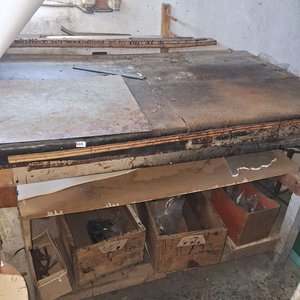Mesa de Trabajo Industrial de Madera - imagen 1