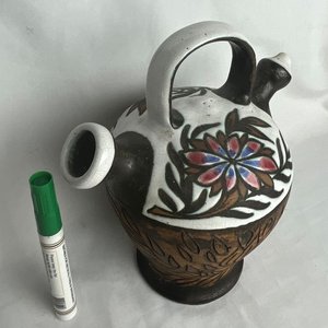 Botijo de Cerámica con Diseño Floral - Impecable Estado - imagen 5
