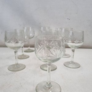 Juego de 10 Copas de Cristal con Diseño Esmerilado - imagen 3