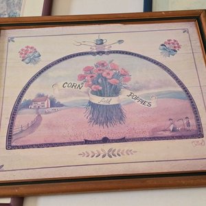 5 Láminas Enmarcadas con Escenas Rurales y Florales - imagen 4