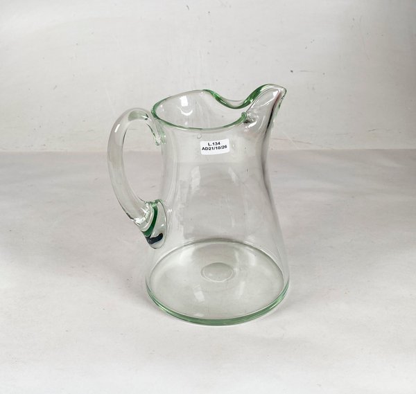Jarra de Vidrio Hialino con Borde Verde - 20 cm - imagen 1