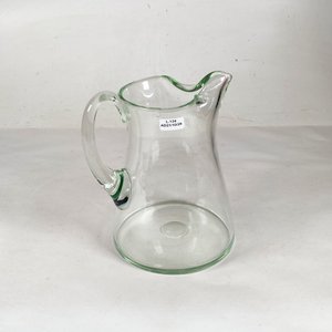 Jarra de Vidrio Hialino con Borde Verde - 20 cm - imagen 1