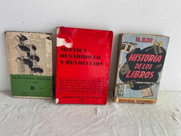 Lote de 3 Libros: La Revolución Industrial, Mística y Revolución, Historia de los Libros - imagen 1