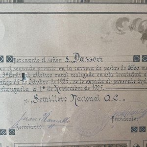 Diploma Segundo Premio Festival Atlético Rural 1925 - imagen 2