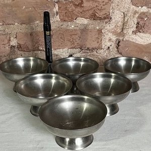 Set de 6 Flaneras de Acero Inoxidable con Pie - imagen 1