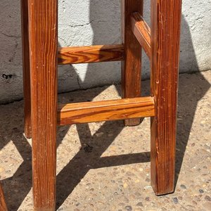 Juego de 2 Taburetes Altos de Madera Rústica - imagen 5