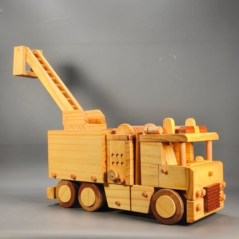Camión de madera Montessori YKE ind. Uruguaya - imagen 7