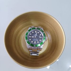 Réplica Reloj Rolex Submariner Date Acero Esfera Negra Bisel Verde - imagen 4