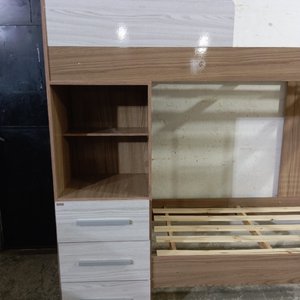 Cama Cucheta Multifunción con Escritorio, Cajones y Estantes - imagen 4