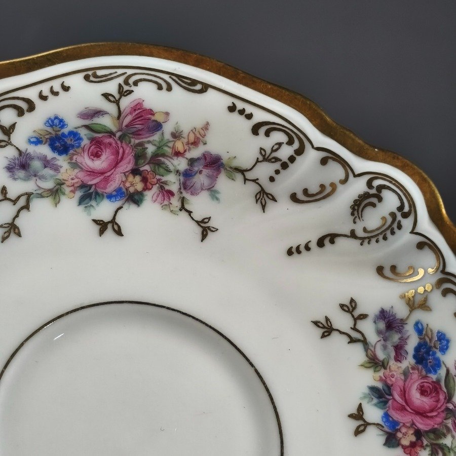 Taza y plato de porcelana alemana 'Rosenthal' diseño 'Viktoria' - imagen 6