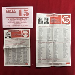 Lote de Material Político Partido Colorado: Listas, Libros y Certificado - imagen 4