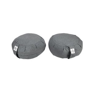 2 Almohadones Redondos de Yoga Zafú Gris - imagen 3