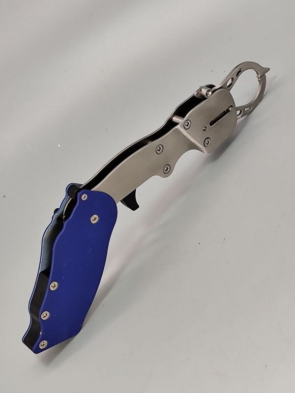 Pinza Sujetapeces Plegable Profesional Acero Inoxidable 304 Azul
