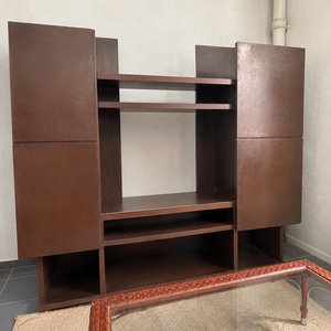Modular Biblioteca Estilo Contemporáneo Tono Nogal Oscuro - imagen 3