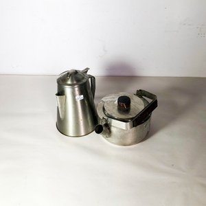 Juego de Chocolatera y Caldera de Metal - imagen 1