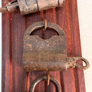 4 Candados Antiguos de Hierro con Llaves - imagen 3