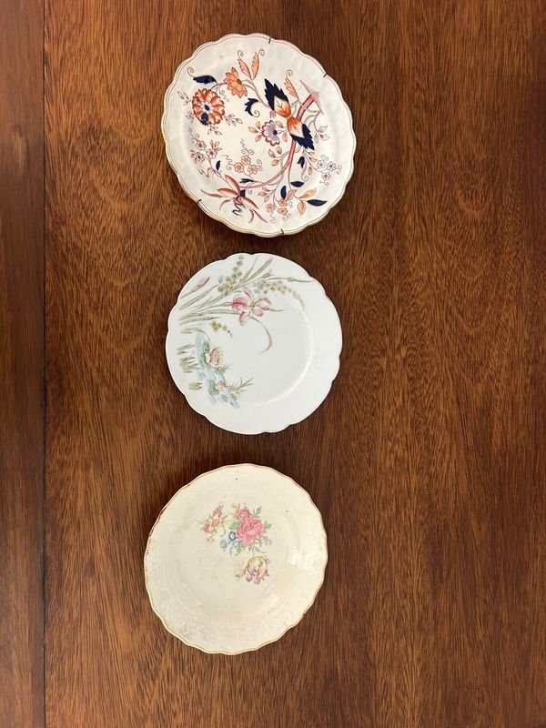 Lote de 3 Platos Decorativos de Porcelana Inglesa Booths