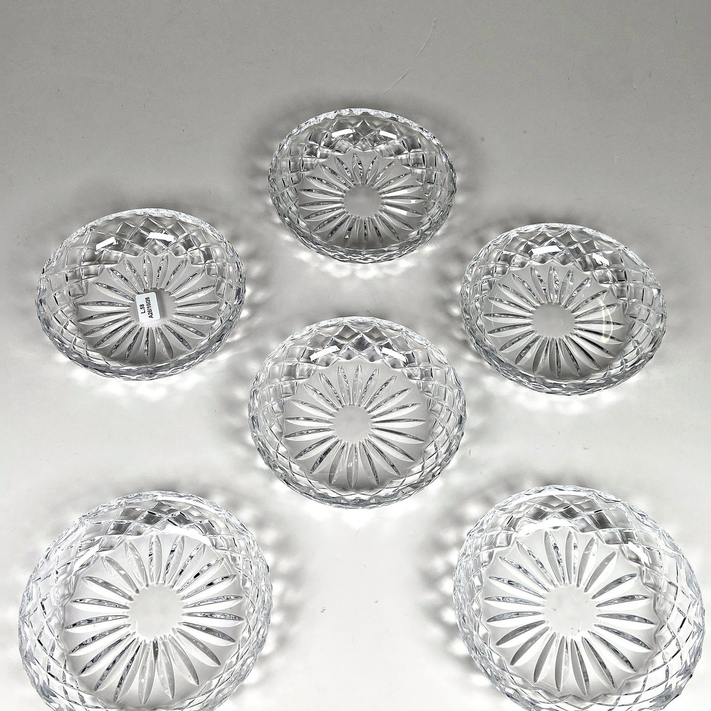 Seis Platillos Despojadores de Cristal Tallado