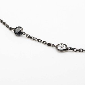 Gargantilla de Plata con Rodio Negro y Piedras - imagen 2