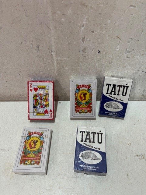 Lote de 5 barajas de cartas Tatu Familiar