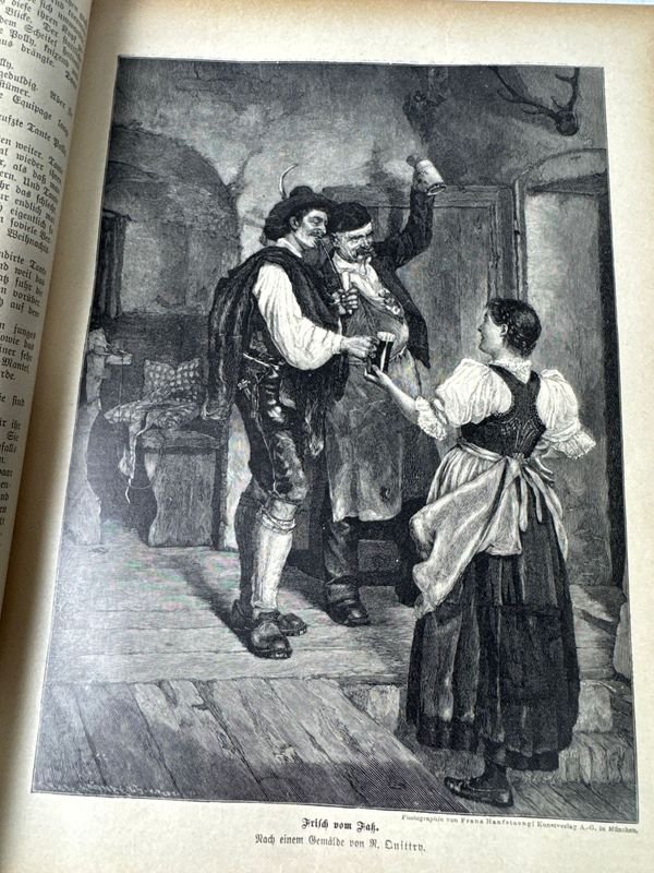 Revista ilustrada alemana del año 1891 con grabados originales y escenas costumbristas - imagen 5