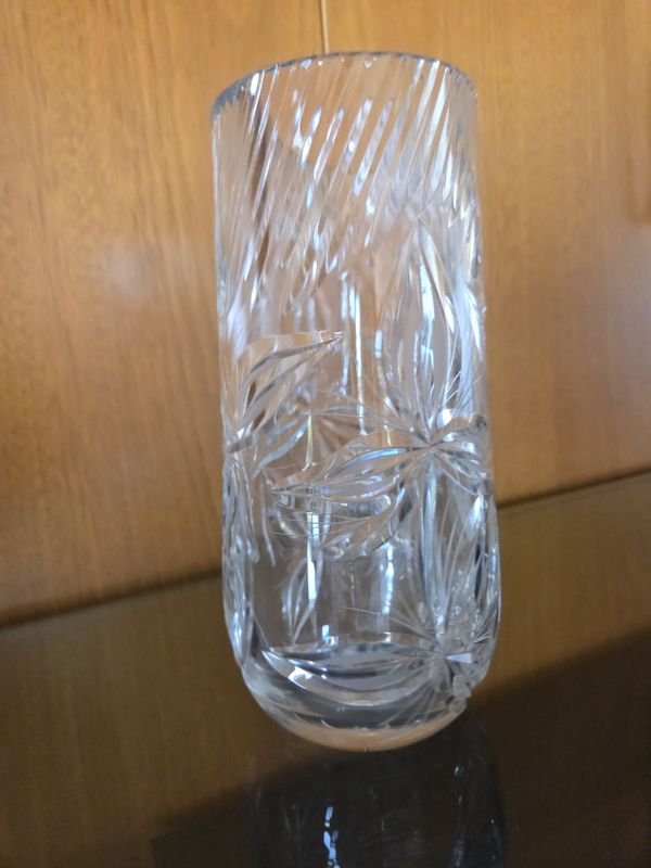 Vaso de cristal tallado en florero - imagen 4