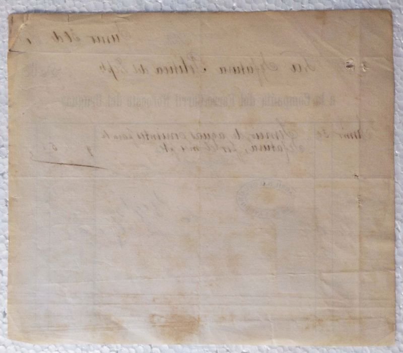 Recibo de la Compañía del Ferro-Carril Noroeste del Uruguay - imagen 2