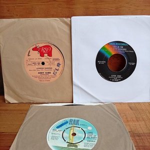 Lote anterior: Tres Discos Simples de Vinilo: Smokie, Andy Gibb y Elton John