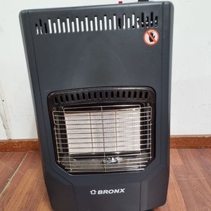 Estufa a Gas BRONX Gris Oscuro con Ruedas y Frente Mallado - imagen 1
