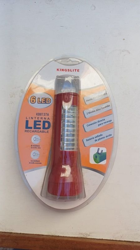 Lote anterior: Linterna LED recargable nueva