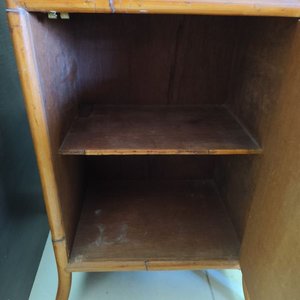 Mesa de Luz de Bambú con Cajón y Puerta - imagen 4